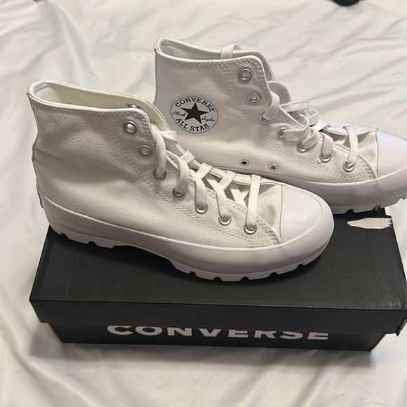 New inbox, Converse white lug, Sole sneakers size 8 - Picture 2 of 4